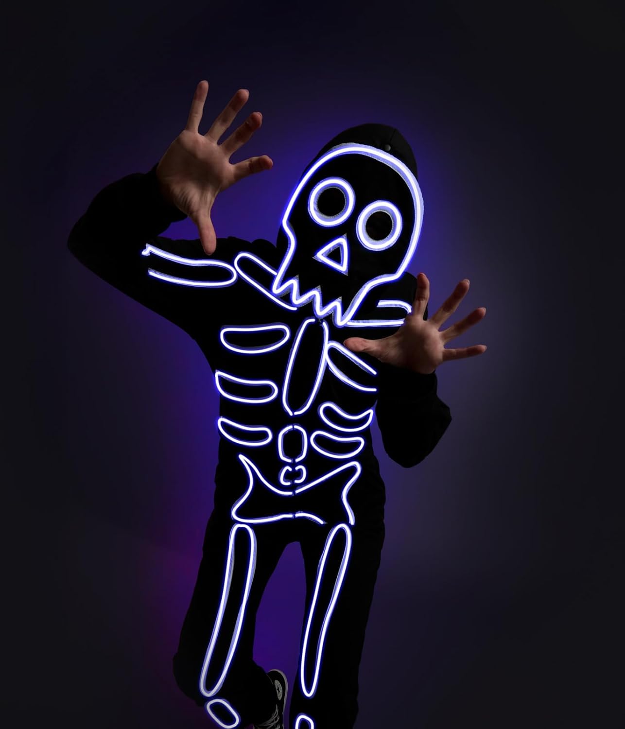 Tipsy Elves Halloween Skeleton Costume for Women - Comfy Easy Adult Onesie Jumpsuit - Front and Back Print with Zip Up Mask