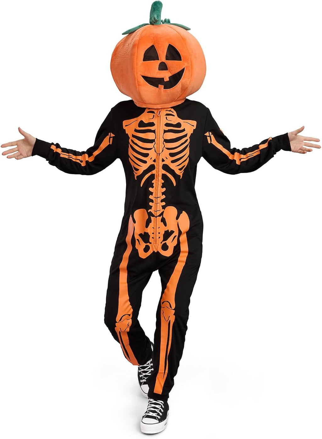 Tipsy Elves Halloween Skeleton Costume for Women - Comfy Easy Adult Onesie Jumpsuit - Front and Back Print with Zip Up Mask