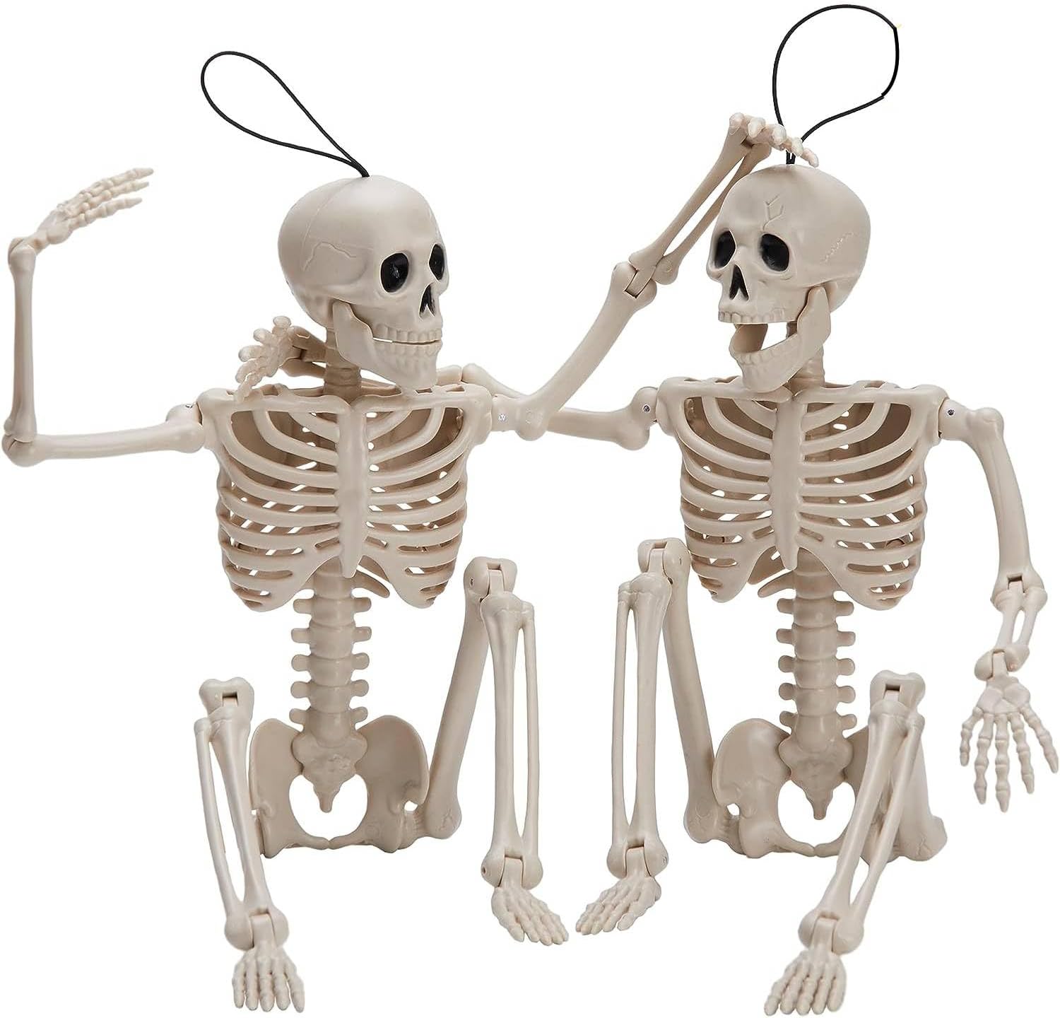 JOYIN 36" Halloween Skeleton Decor, 3FT Full Body Stayable Movable Joints, Posable Hanging Skeletons for Halloween Decoration, Yard, Graveyard, Haunted House Props, Spooky Scene Party Favor